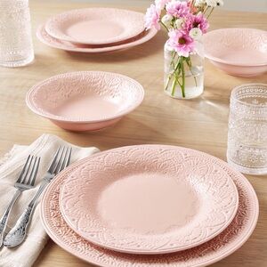 The Pioneer Woman Pink Lace Dinnerware Set